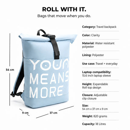 Roll With It - Sky Blue